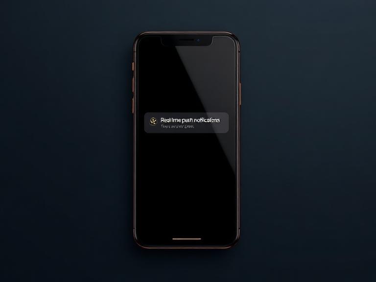 Phone showing real-time push notification alert